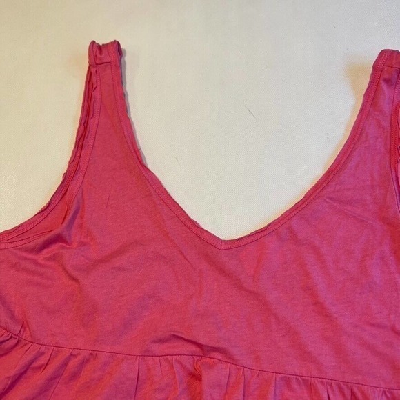 Abound Pink Crop Top Sleeveless V Neck Casual‎ Tank Top Size L - Picture 6 of 10